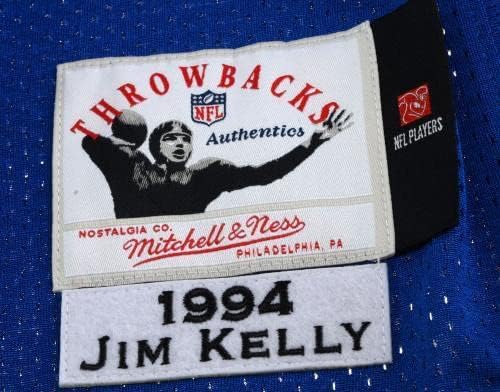 Uokvireni Jim Kelly Buffalo Bills Autographed Blue Mitchell & Ness 1994. Autentični dres - Autografirani NFL dresovi