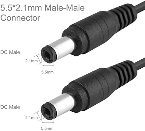 Muški muški produžni kabel, 5.5. 5. 2. 1 mm DC adapter za napajanje, za LED traku, nadzornu kameru, CCTV kameru, LED zaslon, kameru,