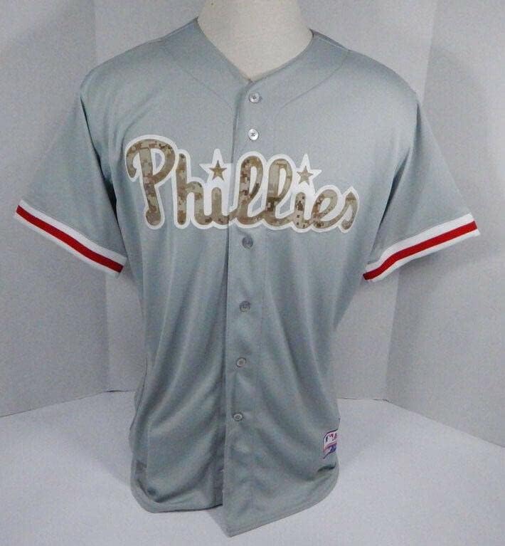 2013. Philadelphia Phillies prazna igra izdana sive Jersey Dan sjećanja 48 214 - Igra korištena MLB dresova
