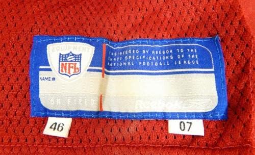 2007. San Francisco 49ers Justin Smiley 65 Igra izdana Red Jersey 46 DP28689 - Nepotpisana NFL igra korištena dresova