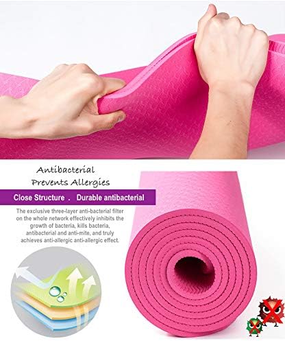 Ekološki prihvatljiva joga prostirka za Pilates visoke gustoće, dodatna debljina 8 mm, besplatna kvalitetna torba za nošenje,