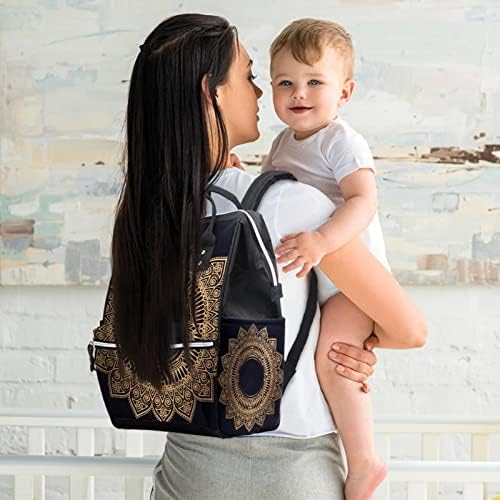 Golden Mandala Vijećni pelena ruksak Baby Baby Pelena za presvlačenje Multi funkcije Velikog kapaciteta Torba za putnički kapacitet
