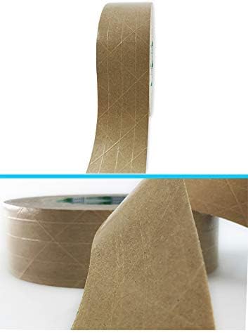ELEPA pojačana kraft papirnata traka-1,88 inča x 165 stopa-jasna ljepljiva traka za pakiranje, koja se koristi za teška ambalaža, skladištenje