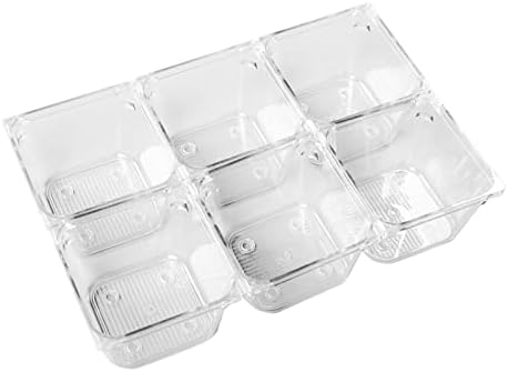 25pcs plastične ladice organizatori za spremanje prozirnih razdjelnika ladica ladice za kozmetiku, nakit, kuhinjski pribor, gadgete,
