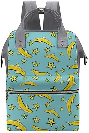 FunnyStar Bananas tiskana pelena s tiskanom pelenom za bebe torbe za pelene vodootporne torba za putničke rame za mamu i tatu