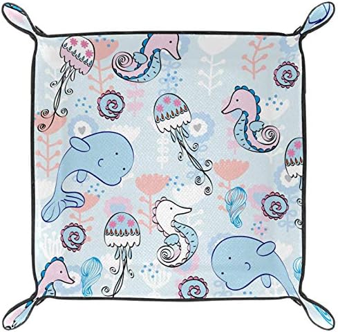 Jednostavna boja duphin meduza morska konja za skladištenje konja kože kockice nakit kockica kutija kreveta za nošenje nosača tipka