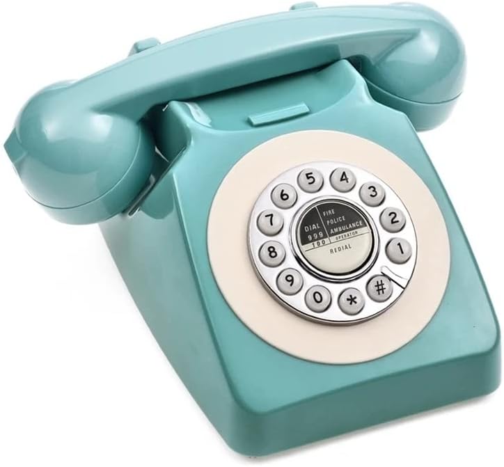 Lepsjgc staromodni telefonski žičani telefon retro fiksni telefon s mini-ključem za biranje telefonske sobe ukrašavanje hotela s fiksnom