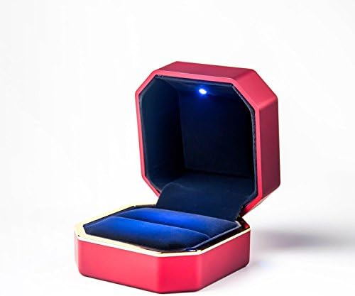 Kutija za prsten od bajke s LED svjetlom, naušnicama, novčićima, nakitom, za prijedlog, angažman, vjenčanje, poklon