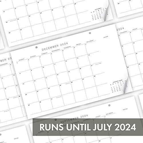 Pojednostavljeni kalendar stola u 2023. - traje do srpnja 2024-17. X11 minimalistički kalendar radne površine/zida za jednostavno organiziranje