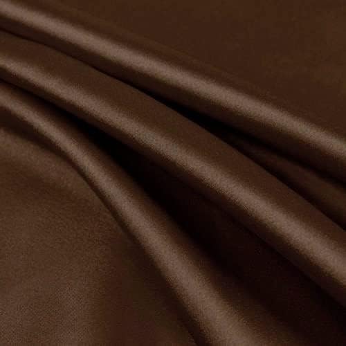 Tamno smeđa satenska tkanina od umjetne svile s minimalnom elastičnošću od 10017