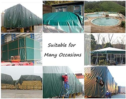 CARPAULIN debelo platna vodootporna zelena kišna pokrivača PVC Materijal Outdoor Campsing Pokrivač Protemska kiša i UV zaštićena