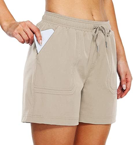 Seaintheson Žene ležerne elastične džepne kratke hlače ljetne vanjske suhe vode atletski planinarski kratki kratki kratki golf žene