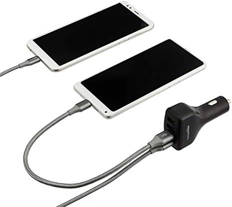 Basics 54W 4-port USB punjač automobila, s 1 USB-C priključkom s isporukom napajanja i 3 USB-A priključaka-Black