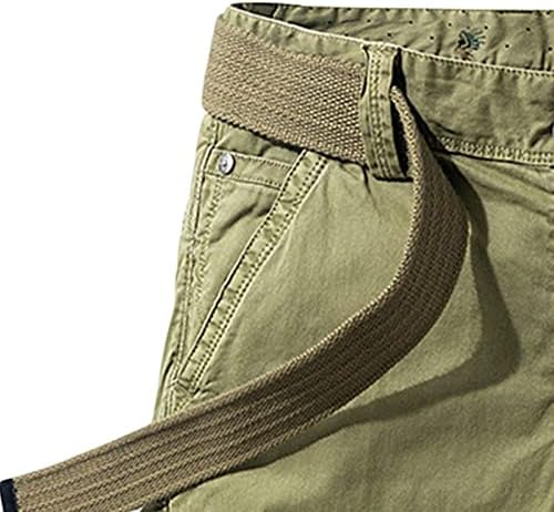 Muške čvrste lagane kratke kratke hlače s više džepova ljetne kratke hlače opuštene fit vanjske kratke hlače bez pojasa