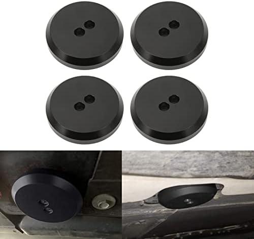 Adapter za automobilsku dizalicu, 4pcs aluminijski adapter za dizalicu u crnoj boji s izdržljivom anodiziranom površinom u crnoj boji