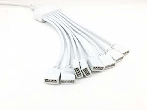 rgb 4-pinski bijeli kabel rgb LED-razdjelnik Konektor za led traka 8-stazni razdjelnik Y-razdjelnik za jedan-osam led trake RGB 5050
