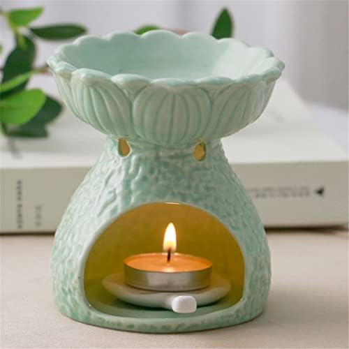 ; Keramička svijeća velikog kapaciteta plamenik za aromaterapiju aroma lampa Kućni dekor plamenik za esencijalno ulje s listom