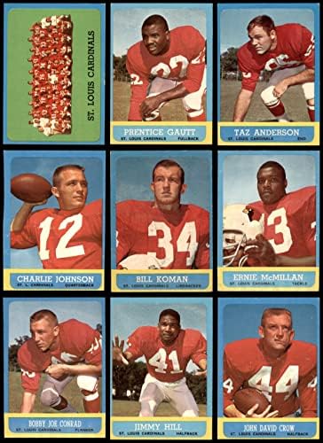 1963. Topps St. Louis Cardinals Football Team Set St. Louis Cardinals-FB VG/EX+ Cardinals-FB