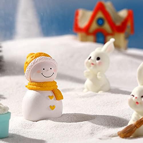 Božićni minijaturni ukrasi smola mini božićni ukrasi snjegovića božićne figurice ukras za zanatske snježne globuse zabava zimska vrtna