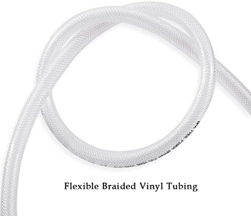 DAVCO 3/8 ID × 10 ft bistre pletene plastične vinilne cijevi fleksibilno visoko tlak ojačano PVC crijevo