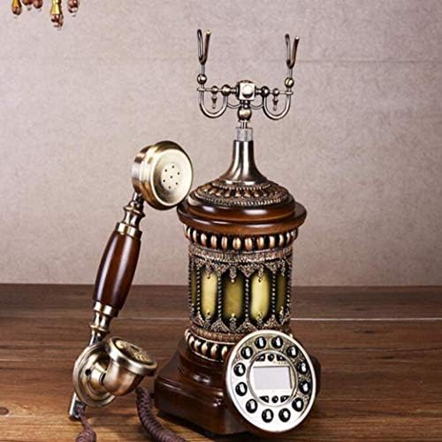 Myyyyyyngbin klasični staromodni telefonski fiksni lajnica od solidnog drveta kabel s telefonom električni zaslon ureda Dekor poslovni