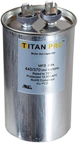 TITAN PRO ROND MOTOR RUN kondenzator, 45 MicroFarad ocjena, 370-440Vac napon - TRCF45