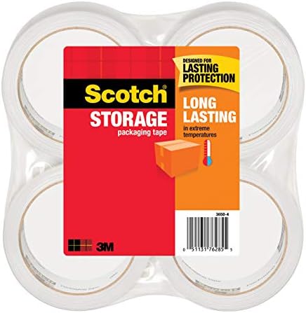 Scotch dugotrajna traka za pakiranje pakiranja, 1,88 x 54,6 m, dizajnirana za skladištenje i pakiranje, ostaje zapečaćena u vremenskim