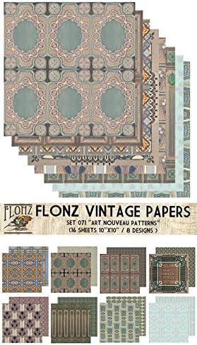 Paket Pack Art Nouveau uzorci Flonz vintage papir za scrapbooking i zanat