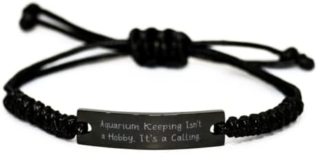Jedinstvena ideja za držanje akvarija Narukvica od crnog užeta, akvarij, za muškarce i žene, poklon od, ugravirana narukvica za držanje