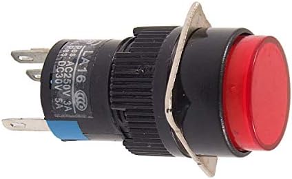 24V DC prekidači crveno neonsko svjetlo trenutni prekidač s gumbima 3-inčni/250V AC Prekidači s gumbima