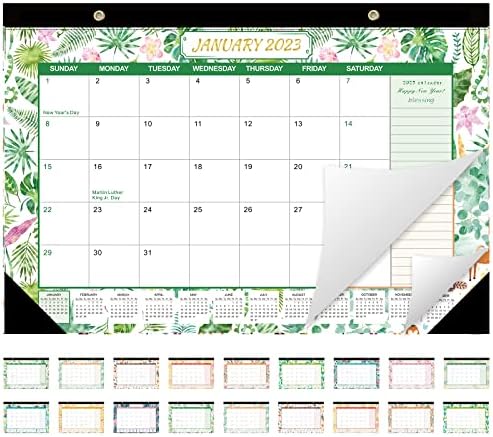 Kalendar stola 2023-2024: Mjesečne stranice 17 x 11-1/2 inča traje od siječnja 2023. do lipnja 2024-18. Mjesečni kalendar stola/zida