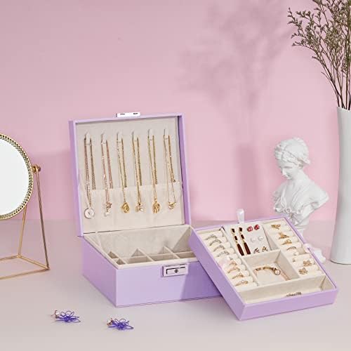 Bewishome Box za nakit za djevojčice, Organizator nakita, idealni pokloni za žene dame, djevojke naušnica kutija za odlaganje nakita