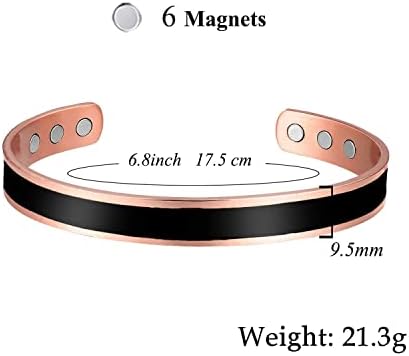Magenergy magnetske narukvice za muškarce i žene čista bakrena magnetska terapija narukvica za božićni rođendanski nakit poklon
