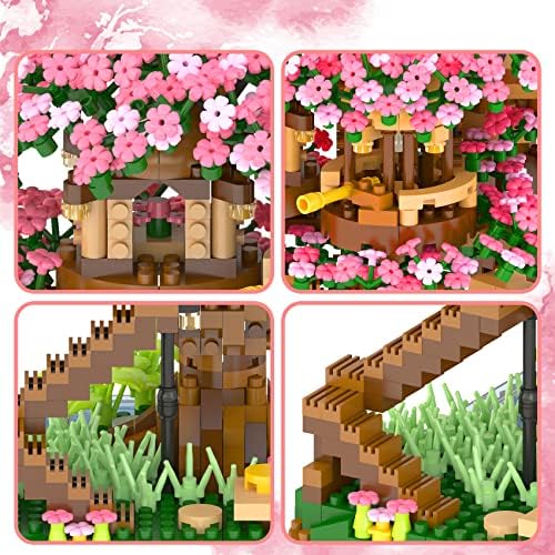 Setovi za izgradnju Bonsai trešnje za djevojčice, mikro mini građevni blokovi iz kompleta bonsai stabla trešnje, 2008pcs Mini cigla