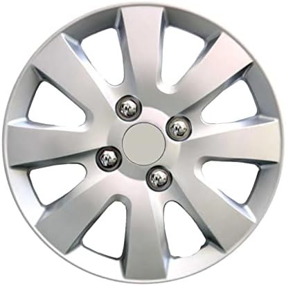 Copri set od poklopca od 4 kotača 15-inčni srebrni hubcap Snap-on odgovara sjedalu