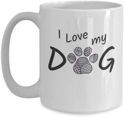 Obožavam poklon za pseće šalice za ljubitelje pasa, šalicu tiska čaj ili šalicu kave za vlasnike kućnih ljubimaca