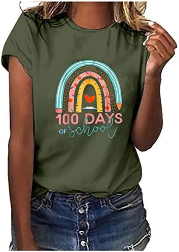 Žene jesen Ljetna košulja 2023 Odjeća trendi kratka rukava Pamuk grafički smiješni uredski ured za djevojčice 08 08