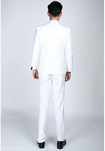 Muškarci 3 komada Solid Color odijelo Set s jednim grudi vitka jakna prsluk hlače Svečano poslovno vjenčanje Prom Blazer setovi