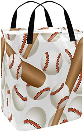 Bejzbol palica i loptice s printom sportskog uzorka sklopiva košara za rublje vodootporne košare za rublje od 60 l košara za pranje