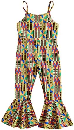 Djevojka za malu djevojku afrička odijela Dashiki Baby Boho Bell Botlje jedan komad Romper ljetne hlače hlače kombinezon kombinezona