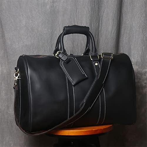 WYFDP Vintage muški ručni prtljažni torba za putnička torba originalna koža velikog kapaciteta s jednim ramenom za 14 inčni laptop