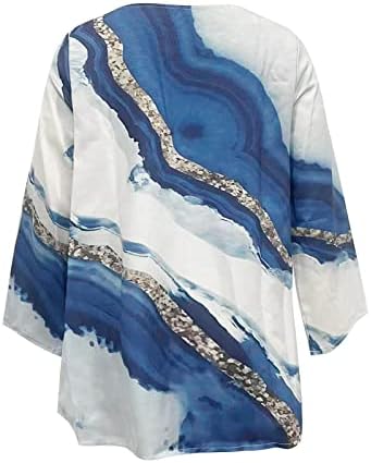 2023. ženske ležerne tunike za nošenje s gamašama s dugim rukavima henley bluze posade vrat osnovne košulje haljine casual majice