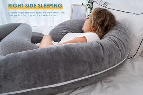 Insesen jastuci za trudnoću, jastuci za trudnoću u obliku C -a za podršku za spavanje, jastuk tijela za trudnice za trudnice s uklonjivim