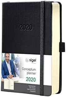 Sigel C2011 Dnevni dnevnik 2020, cca. A6, Black, Hadcover - Conceptum