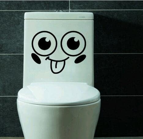 Sikye 3D crtić naljepnica za kupatilo wc Sjedalo Zidne naljepnice Sretno lice Naljepnice za wc DIY Personalizirana naljepnica za ukrašavanje