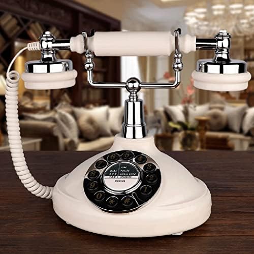Houkai retro fiksni telefon bijeli izrađeni ABS antikvite fiksni telefon Old Cord Redial za kućni ured za čitanje hotela u hotelskom