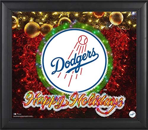 Los Angeles Dodgers uokviren 15 x 17 kolaž sretnih praznika - MLB timski plakovi i kolaži