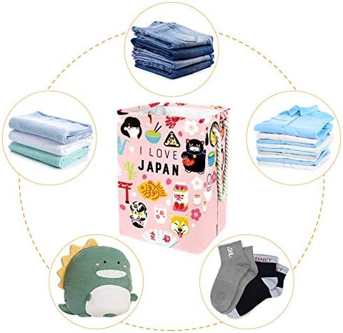 Japanska simbolika u obliku srca 300pc Oksford PVC vodootporna košara za odjeću velika košara za rublje za deke igračke za odjeću u
