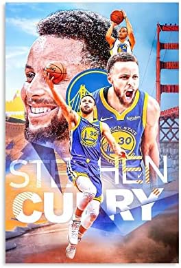 Prisan Stephen Curry košarkaška zvijezda plakat 12x18inches Neframed Canvas Poster za dječačke spavaće sobe Estetski dekor Poklon