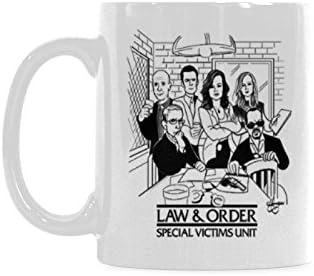 SCSF Zakon i narudžba: Jedinica posebnih žrtava Šalica kave Keramički materijal šalice čaj od čaja bijela 11oz
